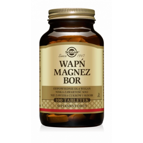 Solgar - Wapń Magnez Bor - 100 tabletek Solgar - Wapń Magnez Bor - 100 tabletek